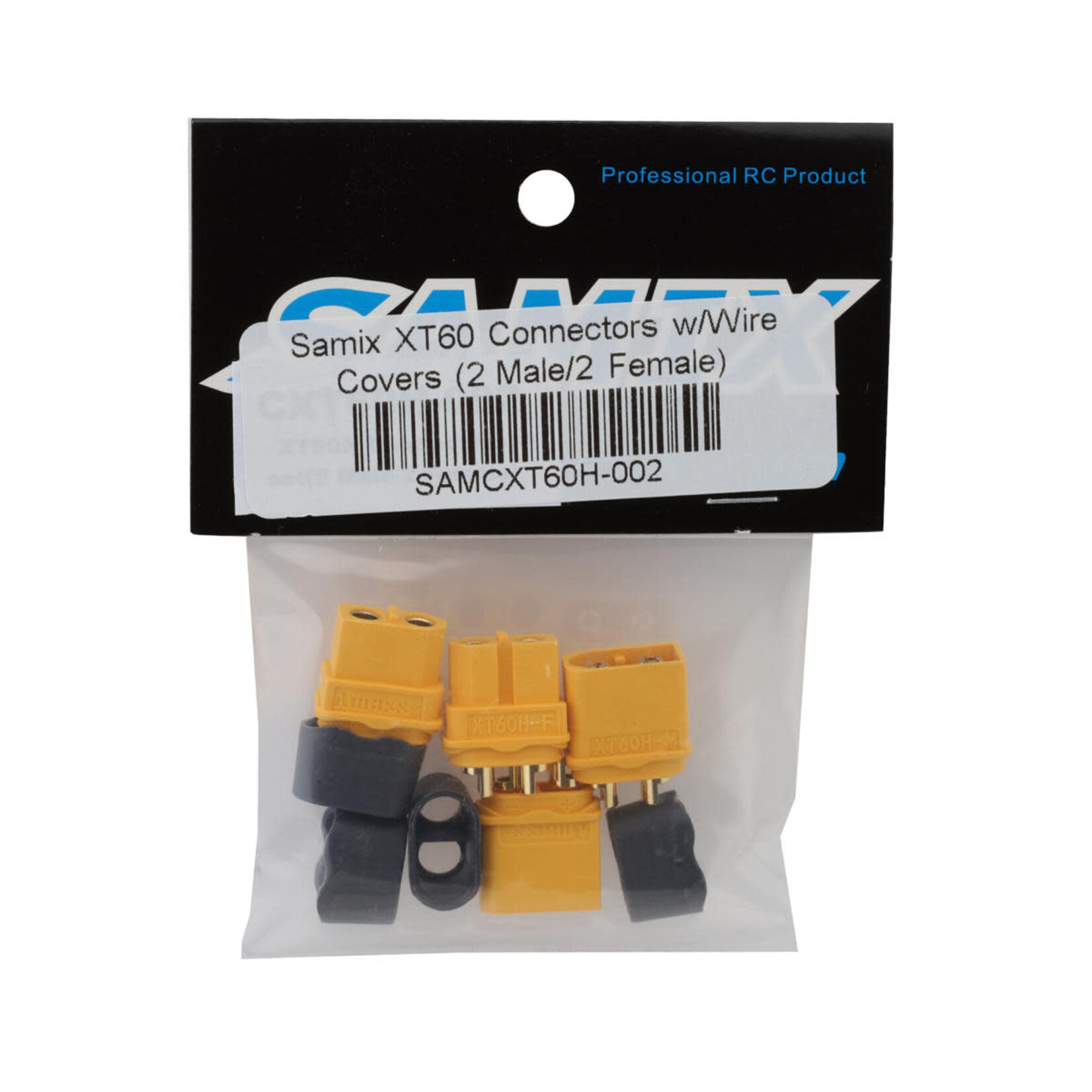 Samix #SAMCXT60H-002 Samix XT60 Connectors w/Wire Covers (2 Male/2 Female)