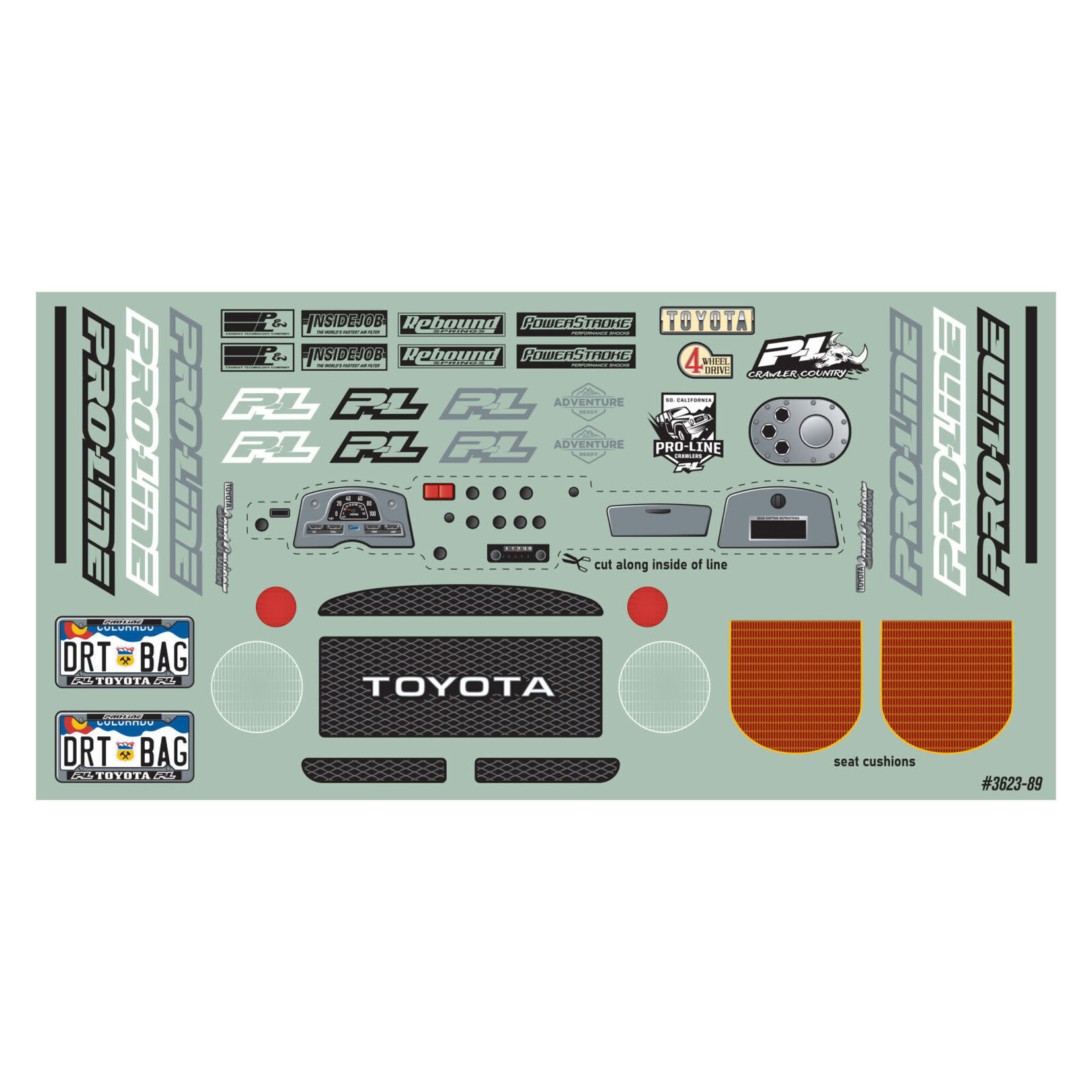 Pro-Line PRO362300 Pro-Line 1/10 1979 Toyota Land Cruiser FJ40 Clear Body/Cage 12.3" WB Crawlers