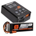 Spektrum #SPMX-1035 Spektrum Smart Powerstage Surface Bundle: 5000mAh 4S 50C LiPo Battery (IC5) / 100W S100 Charger