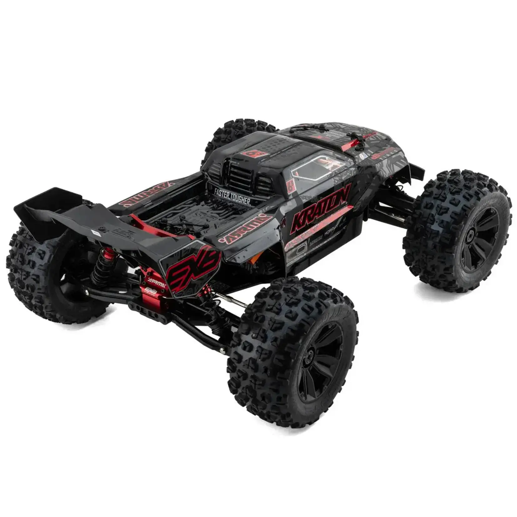 ARRMA #ARA8708T1 Arrma Kraton 6S EXB RTR 1/8 4WD Brushless Monster Truck (Black) w/DX3 2.4GHz Radio, Smart ESC & AVC
