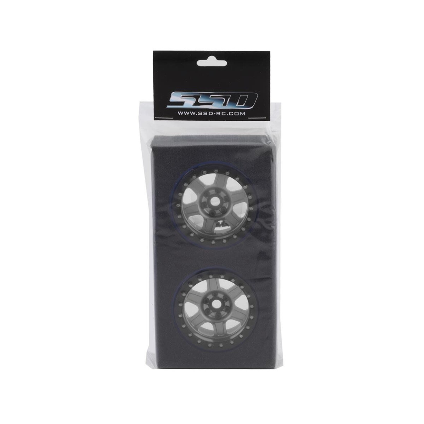 SSD RC #SSD00434 SSD RC Challenger PL 2.2" Beadlock Crawler Wheels (Silver/Black) (2)