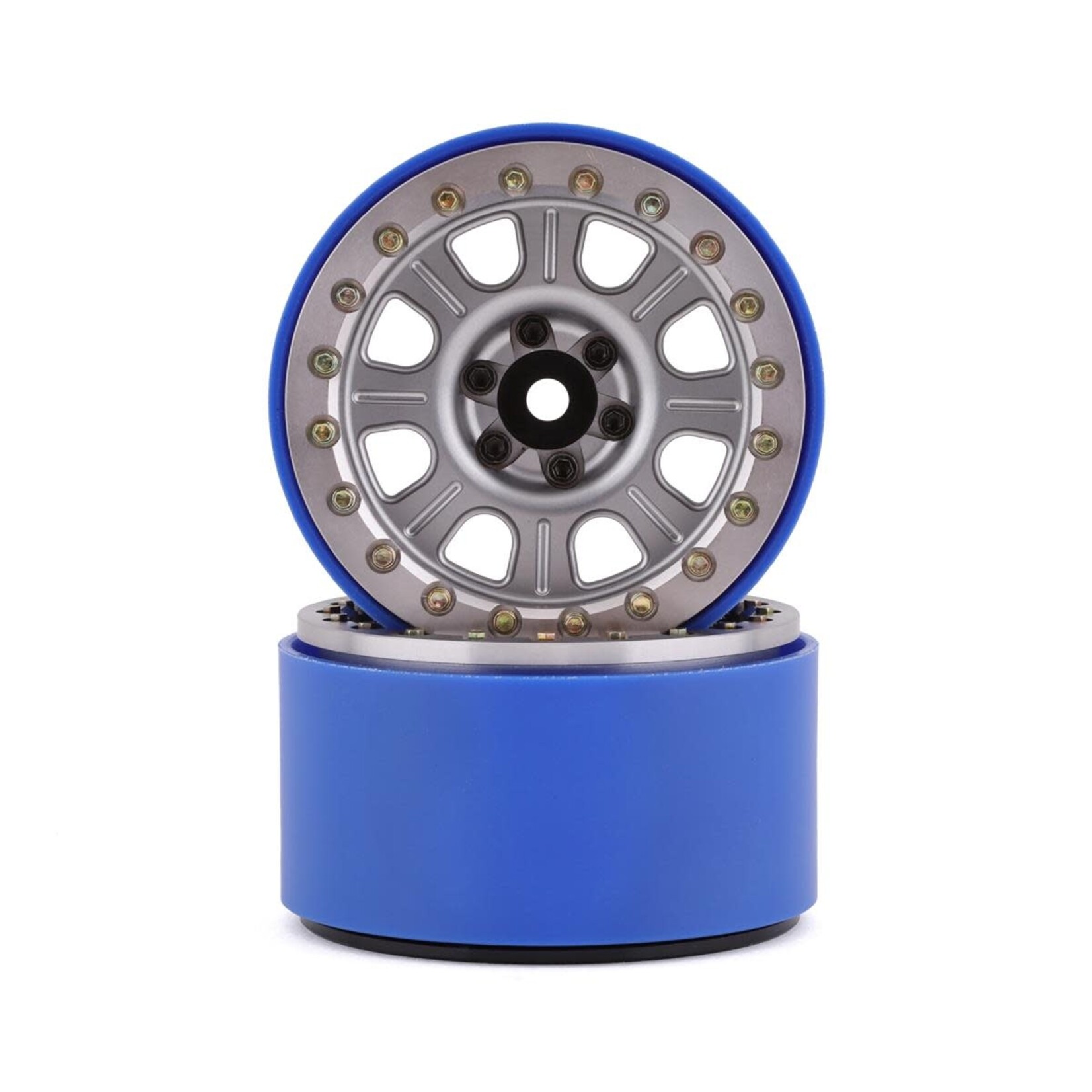 SSD RC #SSD00461 SSD RC 2.2” Bouncer PL Beadlock Wheels (Silver)