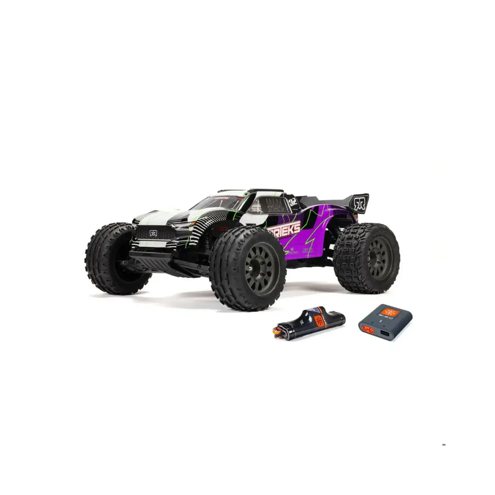 ARRMA #ARA3205ST2 Arrma Vorteks 2WD MEGA 550 RTR Brushed 1/10 Off-Road Stadium Truck (Purple) w/SLT2 2.4GHz Radio, Battery & Charger