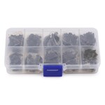 Yeah Racing #SSS-300 Yeah Racing 3mm Carbon Steel Screw Set w/Case (300) (Flat Head/Button Head)