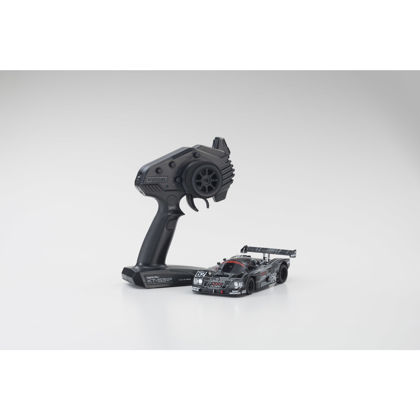 Kyosho #32353AG Kyosho Mini-Z RWD Sauber Mercedes Groupe C Rennsportwagen C9 #62 (1988 LM)