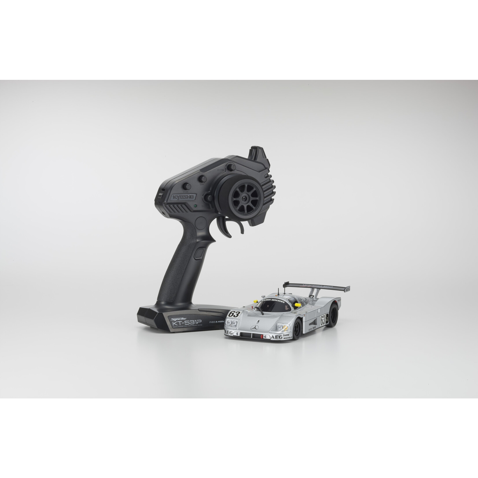 Kyosho #32353S Kyosho Mini-Z RWD Sauber Mercedes Groupe C Rennsportwagen C9 #63 (1989 LM)