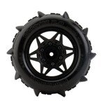 Power Hobby #PHT2187 Power Hobby 1/10 Rooster 2.8" Belted Paddle Sand/Snow Tires, Mounted, w/ 12mm, 14mm, 17mm Adapters