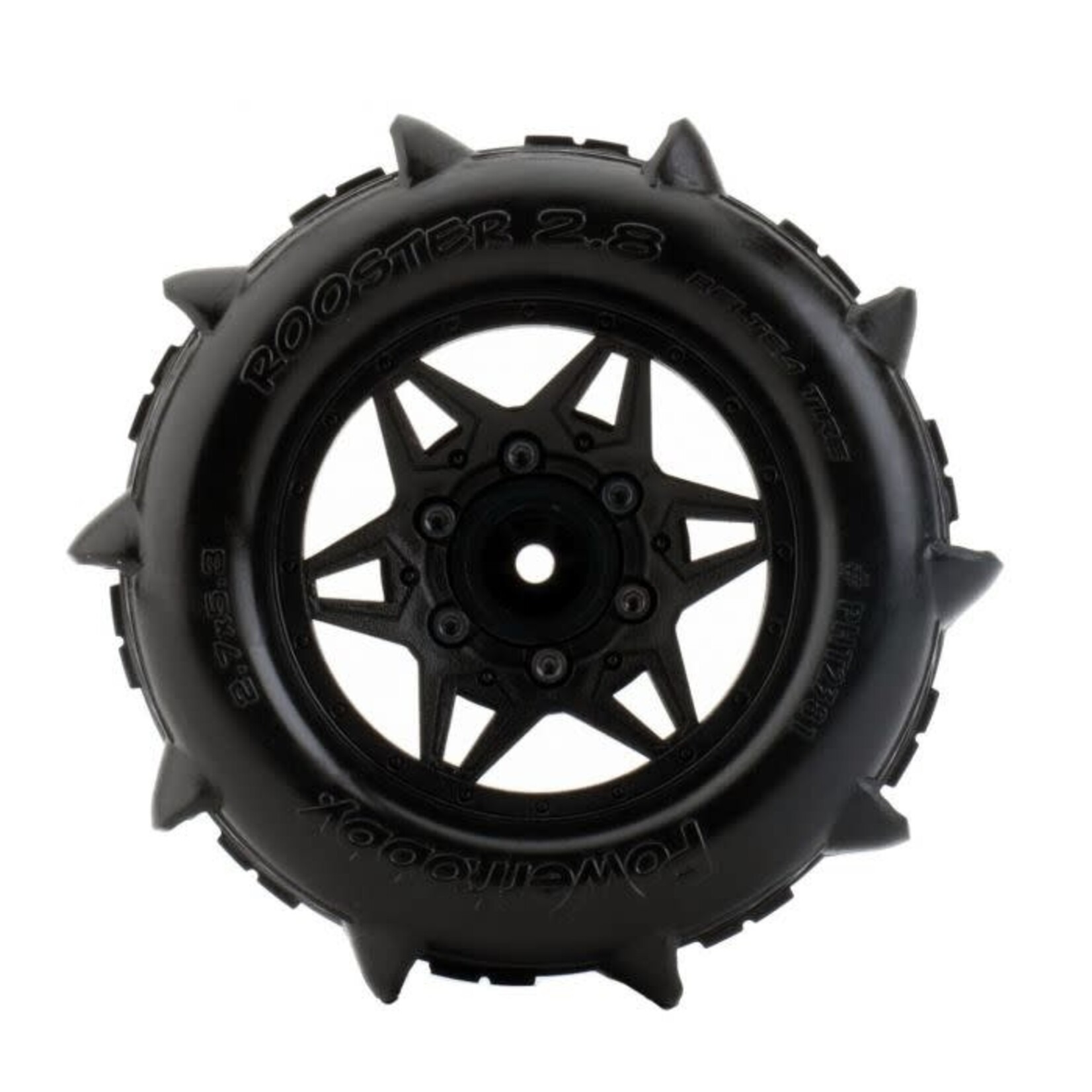 Power Hobby #PHT2187 Power Hobby 1/10 Rooster 2.8" Belted Paddle Sand/Snow Tires, Mounted, w/ 12mm, 14mm, 17mm Adapters