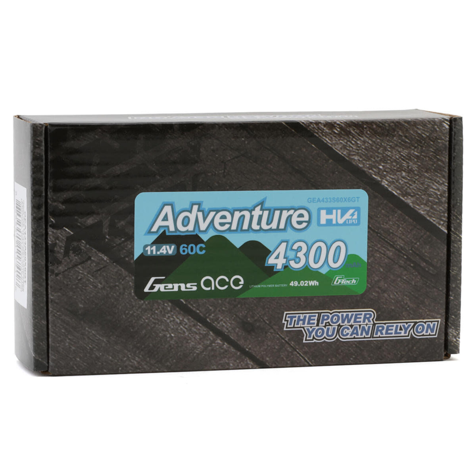 Gens Ace #GEA433S60X6GT  Gens ace 4300mAh 3S 60C 11.4V Adventure High Voltage G-tech Lipo Battery with XT60 Plug