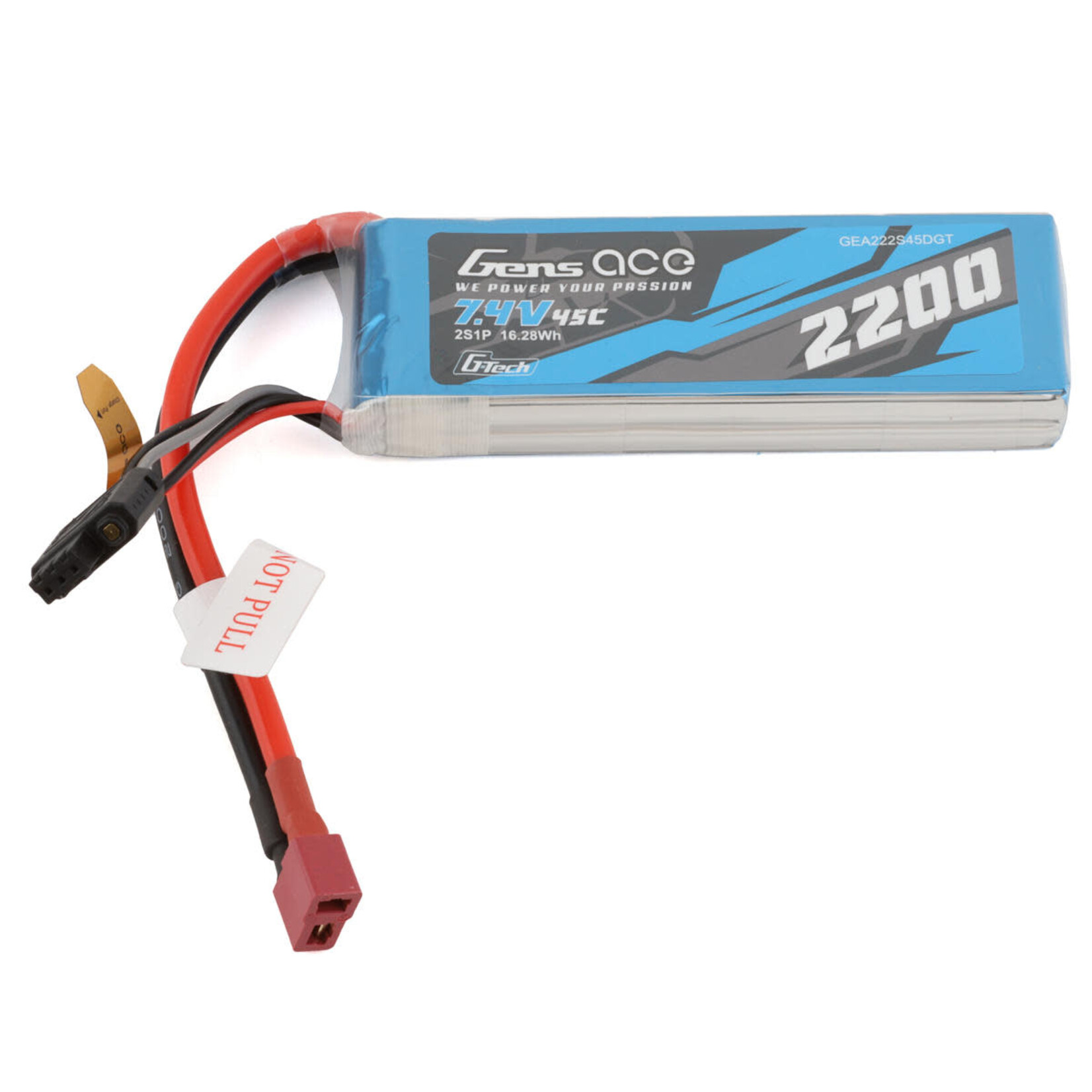 Gens Ace #GEA222S45DGT Gens Ace 2S G-Tech Smart LiPo Battery 45C (7.4V/2200mAh) w/T-Style Connector