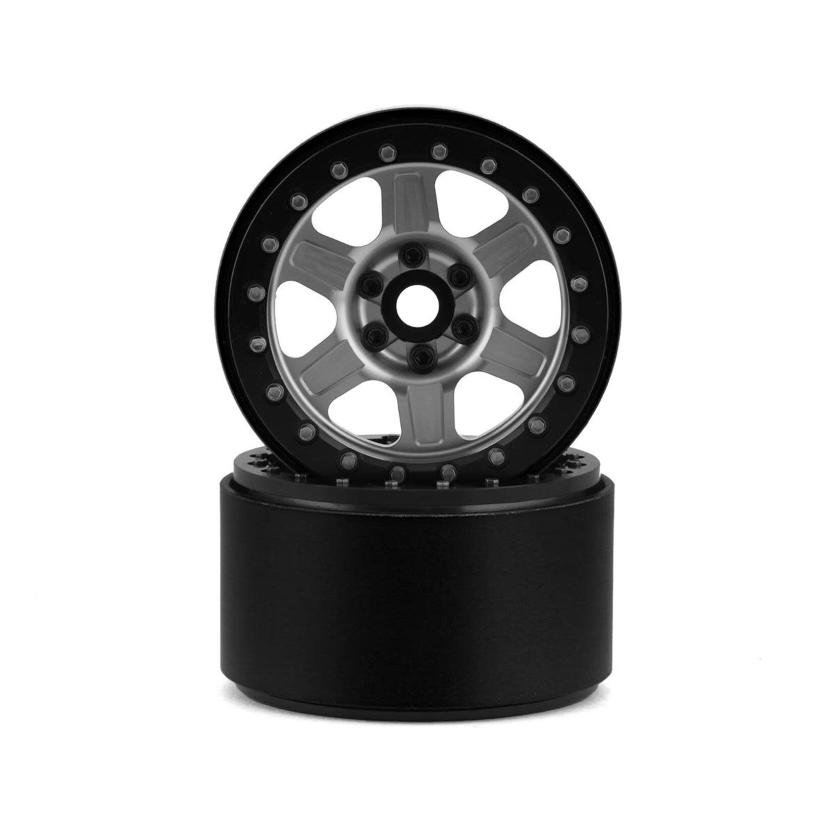 SSD RC #SSD00429 SSD RC Challenger 2.2" Beadlock Crawler Wheels (Silver) (2)