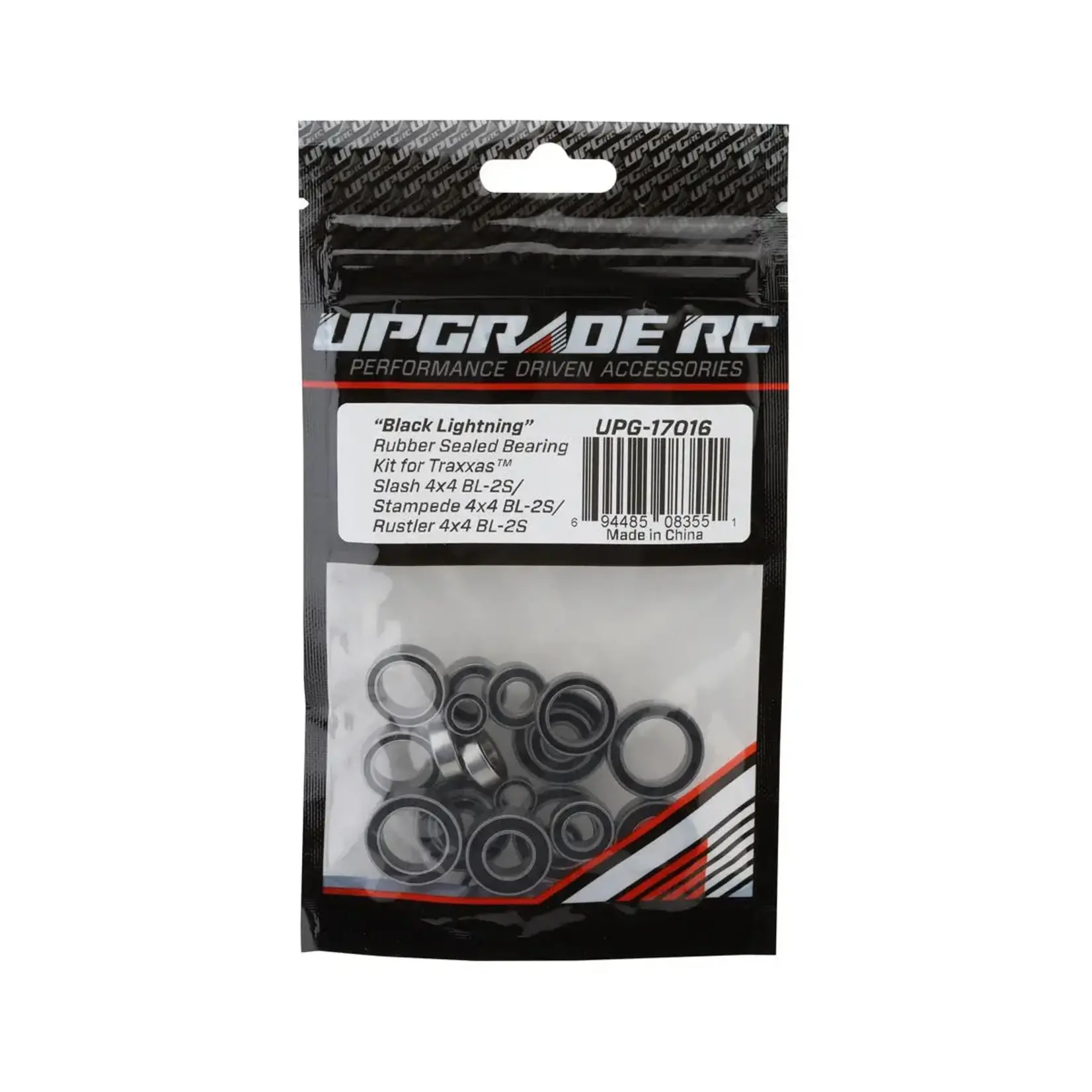 Upgrade RC #UPG-17016 UpGrade RC "Black Lightning" Rubber Sealed Bearing Kit for Traxxas™ 4x4 BL-2S™ Slash™/Stampede™/Rustler™