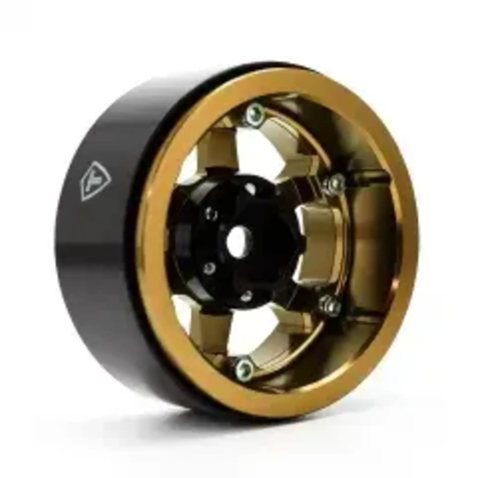 Treal #X0037KWQUD TREAL 1.9" Aluminum Beadlock Wheels (4) Scale-Look Concave Six Spoke Rim Crawler Wheels for 1/10 RC Trucks-Type H, Copper