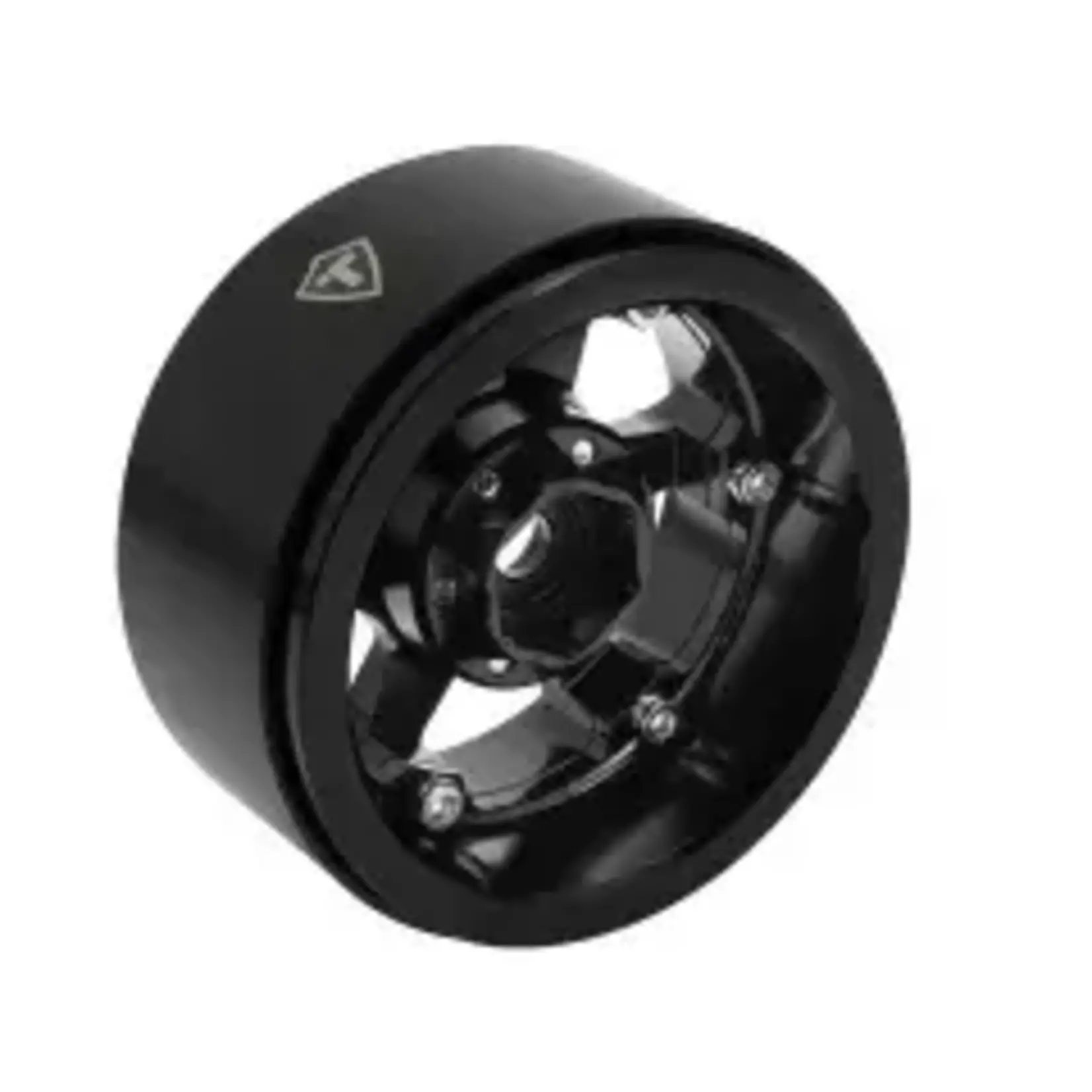 Treal #X0037KUBK5 TREAL 1.9" Aluminum Beadlock Wheels (4) Scale-Look Concave Six Spoke Rim Crawler Wheels for 1/10 RC Trucks-Type H, Black