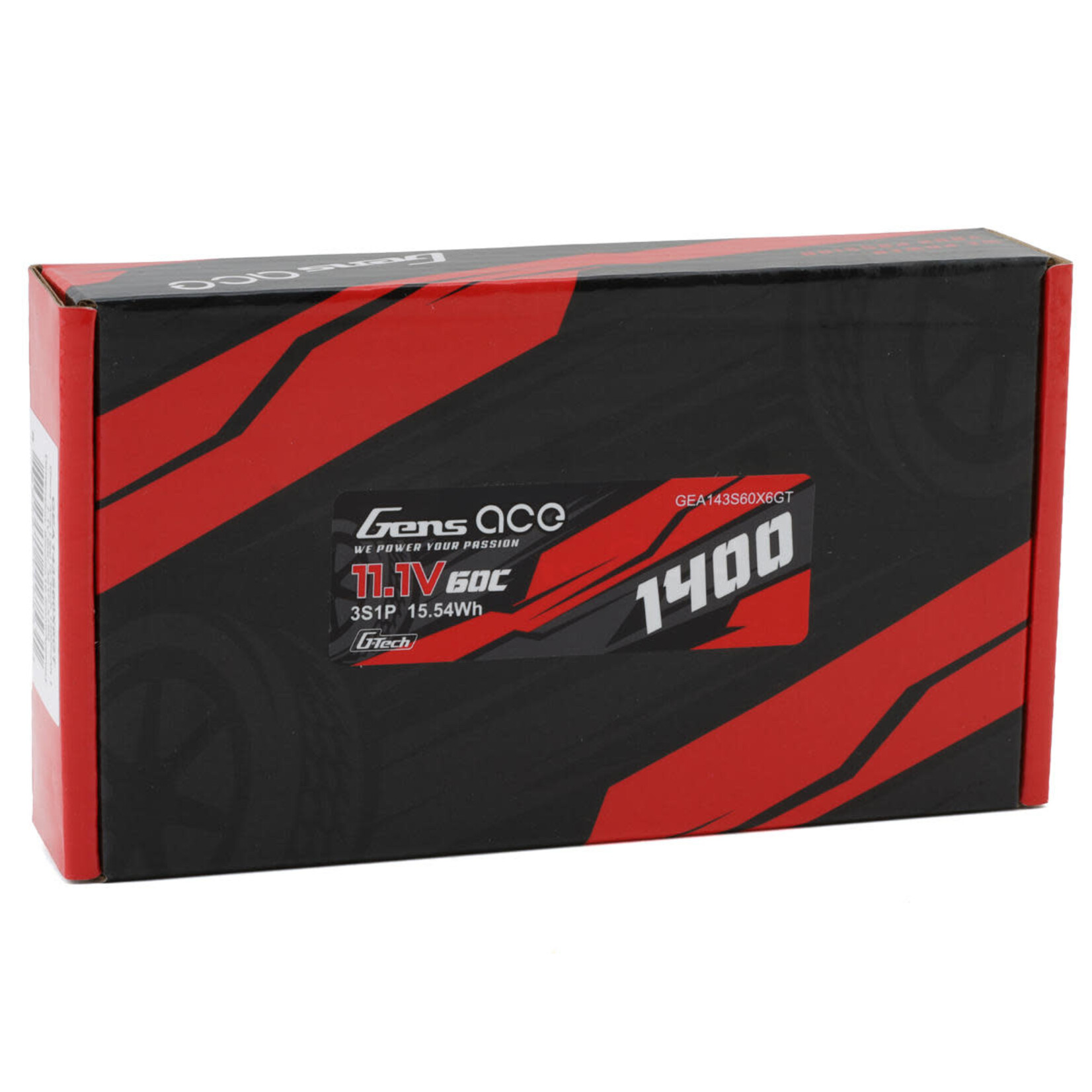 Gens Ace #GEA143S60X6GT Gens Ace G-Tech Smart 3S LiPo Battery 60C (11.1V/1400mAh) w/XT60 Connector