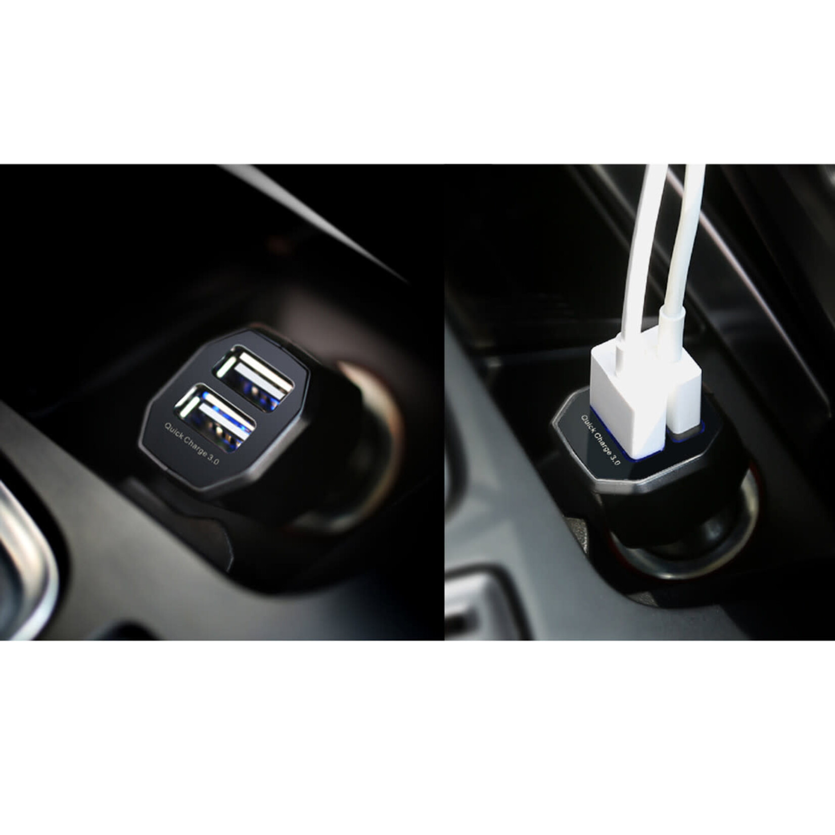 Tattu #PSA-30U2-QC3 TATTU 30W Double Ports Quick Charge 3.0 Car Charger