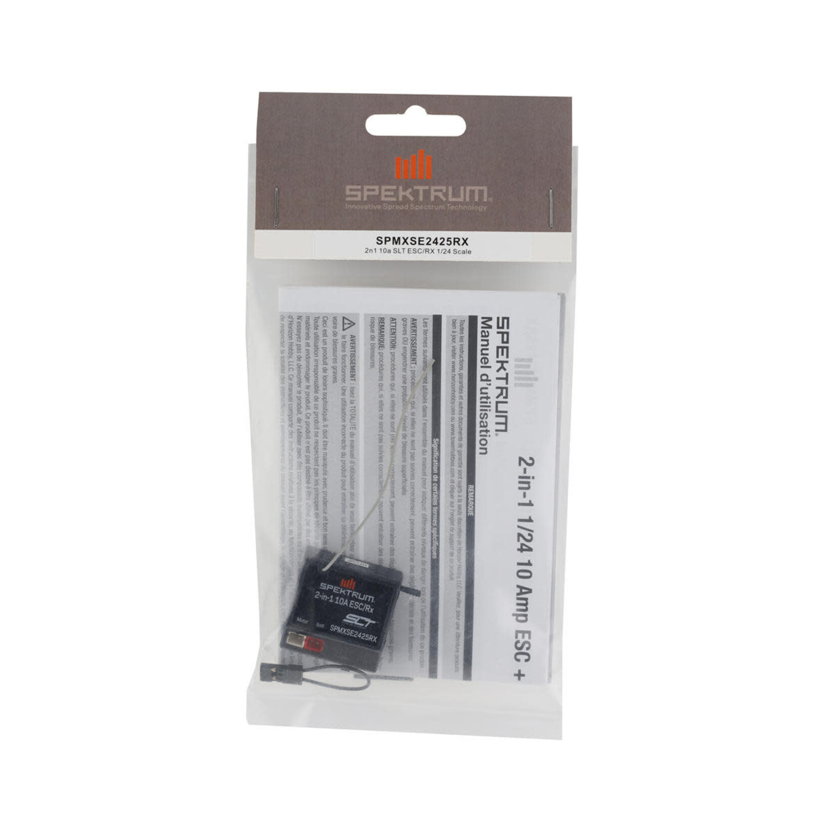 Spektrum #SPMXSE2425RX  Spektrum RC 10Amp Brushed 2-in-1 ESC/SLT Receiver Combo