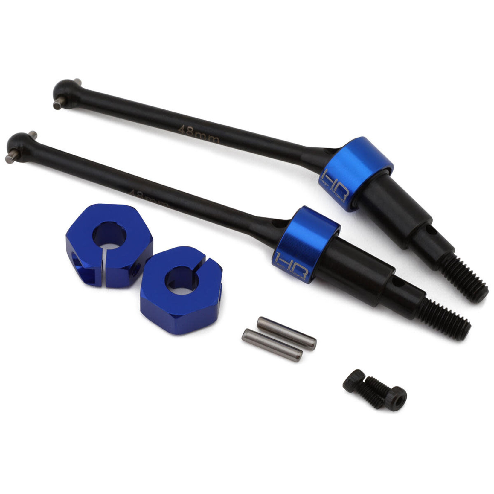 Hot Racing #GRM288XF Hot Racing Arrma Grom HD Steel Front Drive Shaft Set (Blue) (2) (48mm)