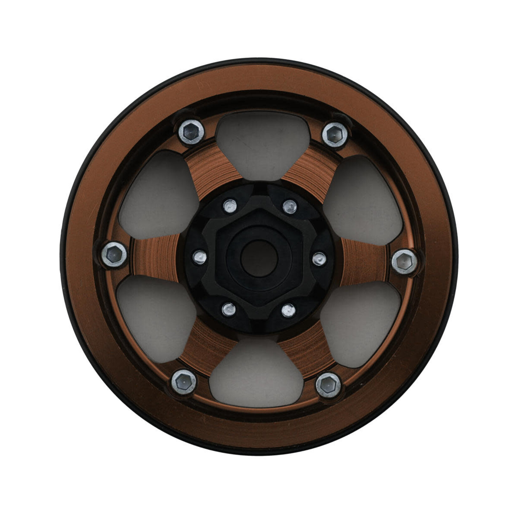 Treal #X0037KWQUD TREAL 1.9" Aluminum Beadlock Wheels (4) Scale-Look Concave Six Spoke Rim Crawler Wheels for 1/10 RC Trucks-Type H, Copper