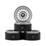 Treal #X0041QEO2F TREAL 1.9 Beadlock Wheel Rims Heavy Duty Multi Spoke CNC 1.9 Inch Wheels(4P) for 1:10 RC Crawler TRX-4 SCX10 III SCX10 PRO SCX10 II -Type N, Silver