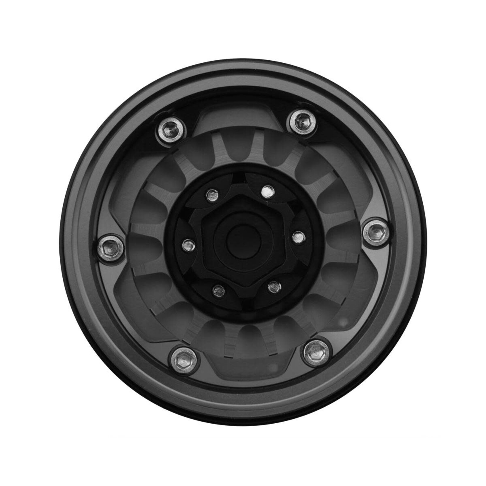 Treal #X0041QMN7D TREAL 1.9 Beadlock Wheel Rims Heavy Duty Multi Spoke CNC 1.9 Inch Wheels(4P) for 1:10 RC Crawler TRX-4 SCX10 III SCX10 PRO SCX10 II -Type N, Gray