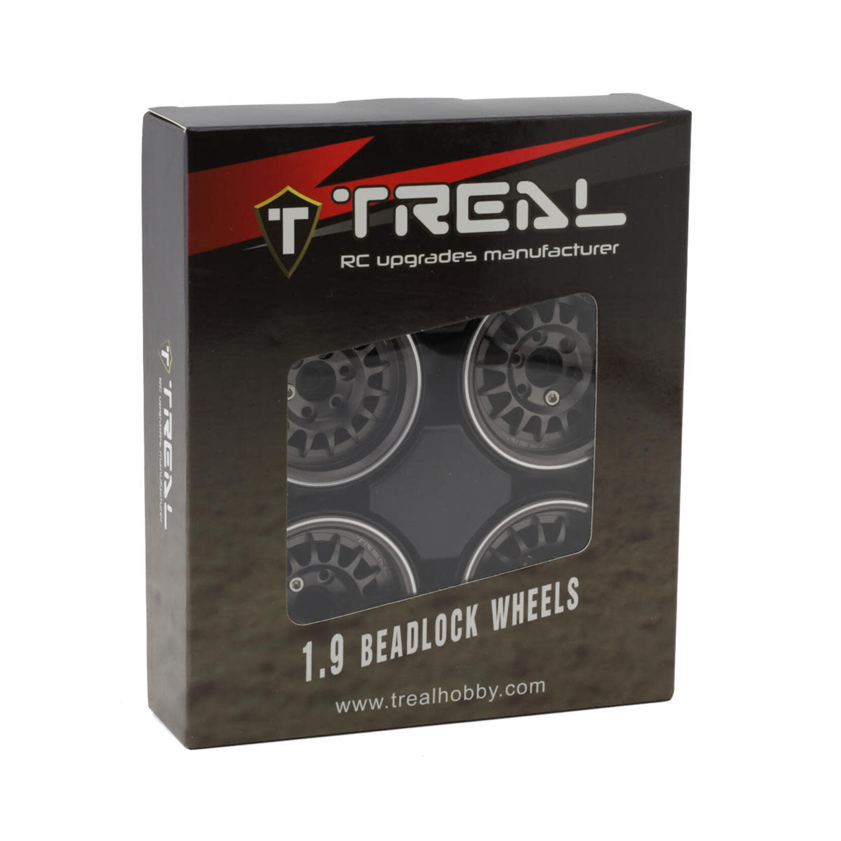 Treal #X0041QMN7D TREAL 1.9 Beadlock Wheel Rims Heavy Duty Multi Spoke CNC 1.9 Inch Wheels(4P) for 1:10 RC Crawler TRX-4 SCX10 III SCX10 PRO SCX10 II -Type N, Gray