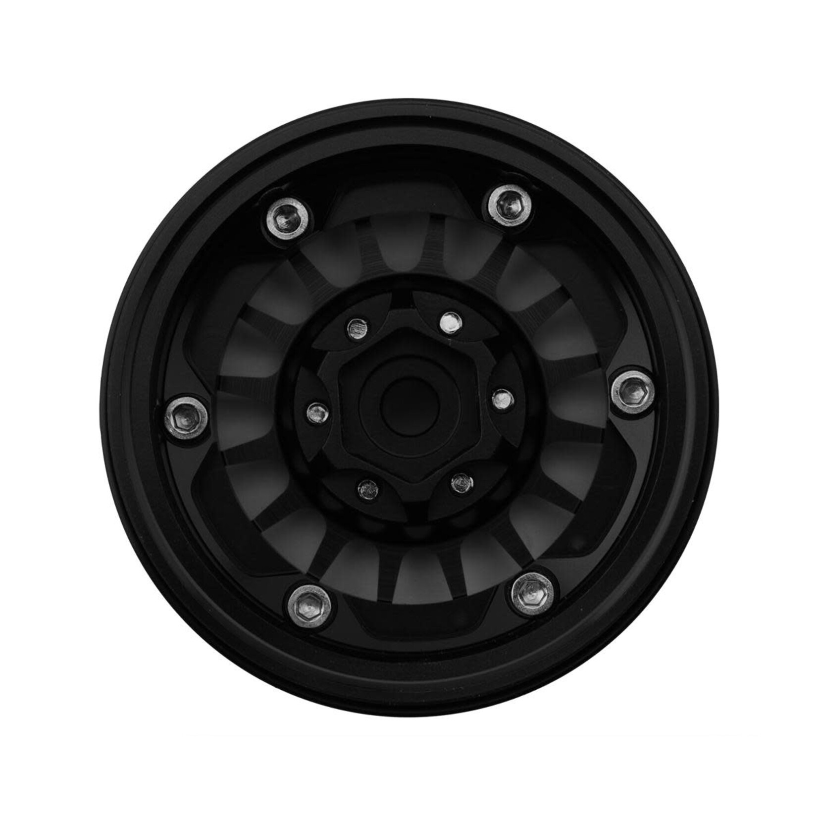 Treal #X0041QEQU5 TREAL 1.9 Beadlock Wheel Rims Heavy Duty Multi Spoke CNC 1.9 Inch Wheels(4P) for 1:10 RC Crawler TRX-4 SCX10 III SCX10 PRO SCX10 II -Type N, Black