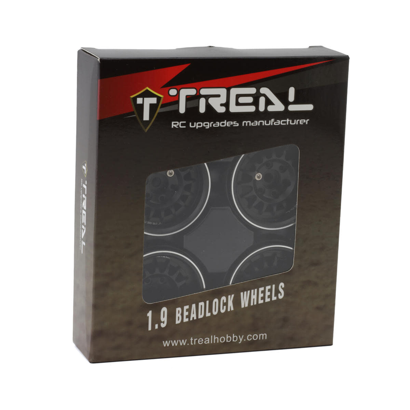 Treal #X0041QEQU5 TREAL 1.9 Beadlock Wheel Rims Heavy Duty Multi Spoke CNC 1.9 Inch Wheels(4P) for 1:10 RC Crawler TRX-4 SCX10 III SCX10 PRO SCX10 II -Type N, Black