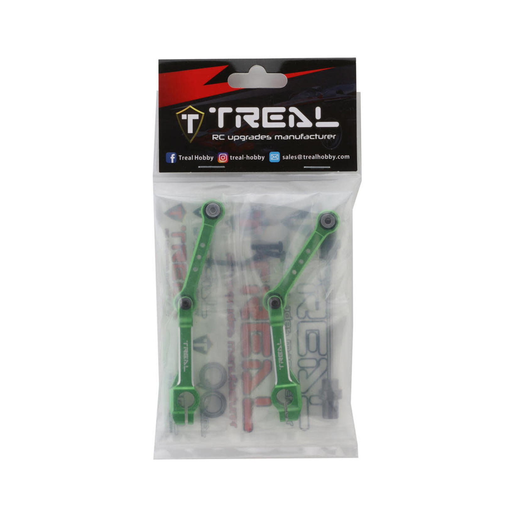 Treal #X002V30FGT Treal Hobby Losi LMT CNC Aluminum Sway Bar Set (Green) (2) (Front/Rear)