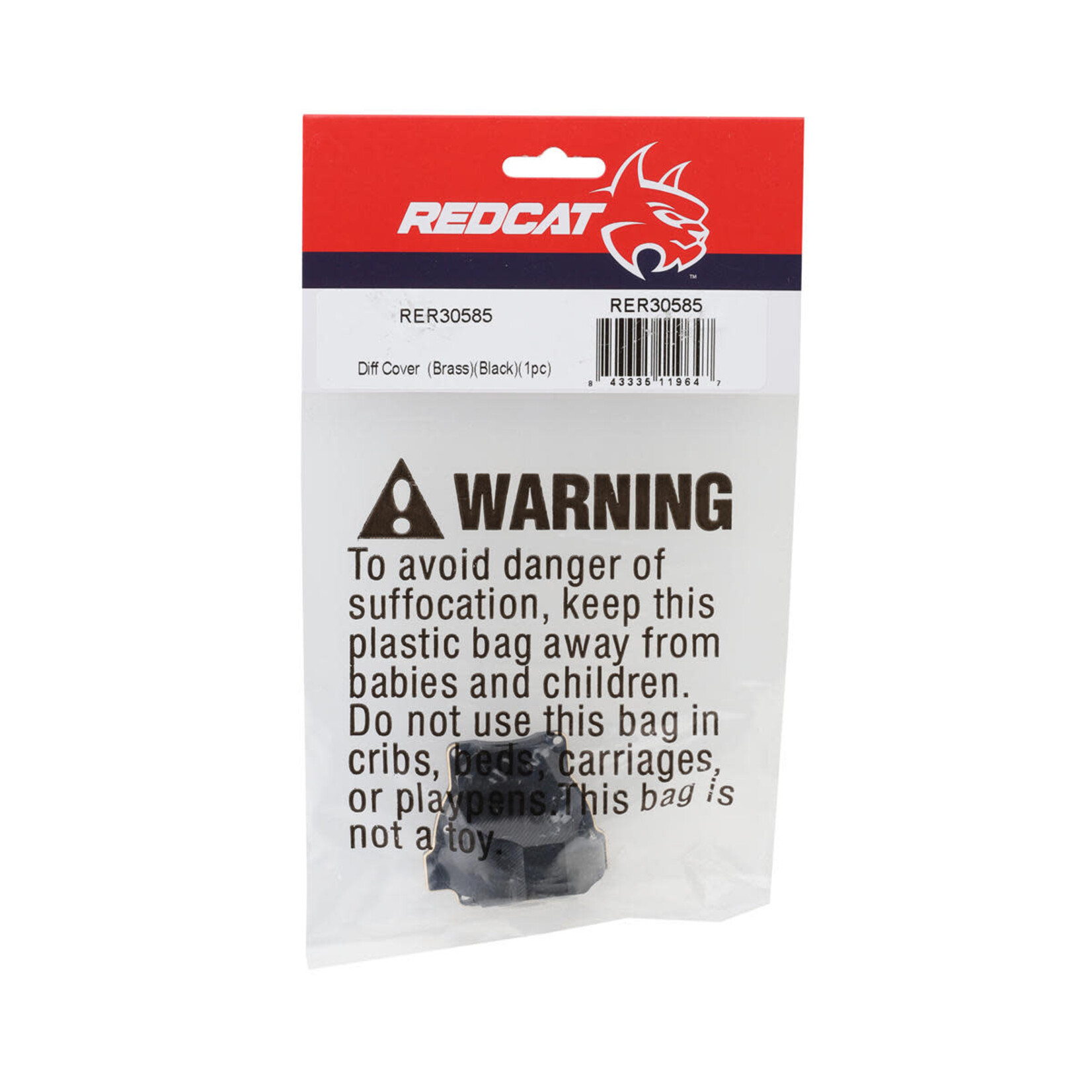 Redcat Racing #RER30585 Redcat Ascent Brass Differential Cover (Black) (50g)