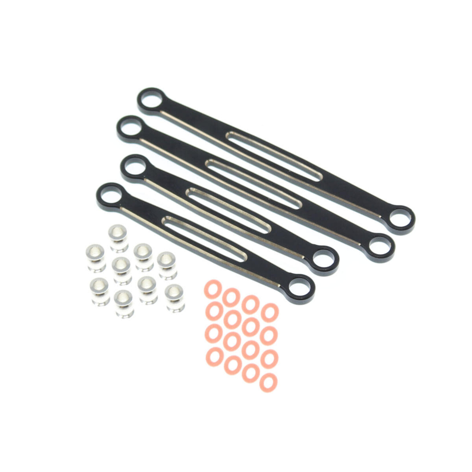 Redcat Racing #RER30279 Redcat Ascent-18 Brass Front Upper & Lower Links (Black) (4)