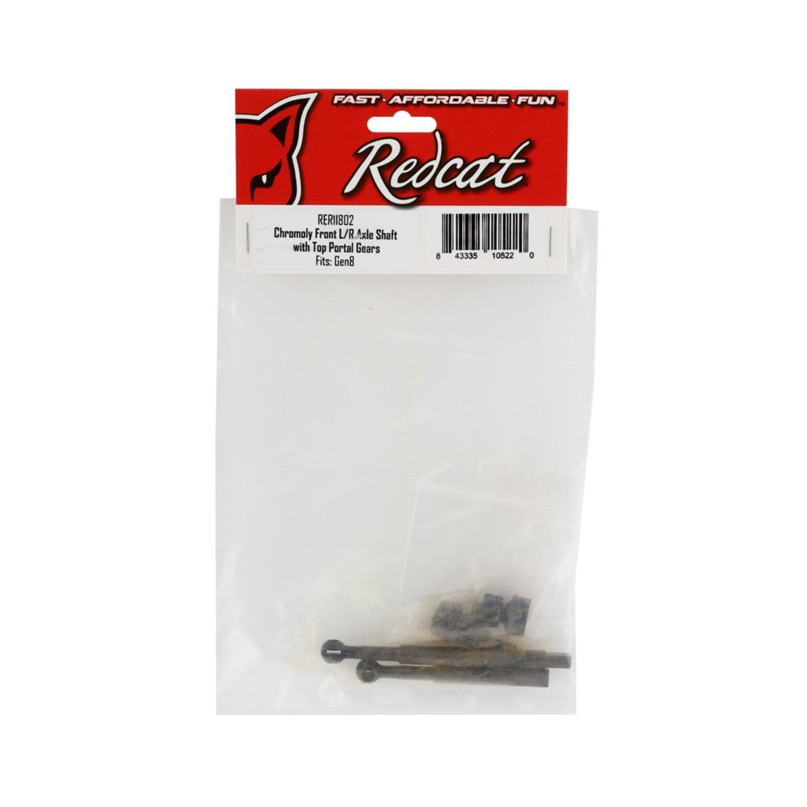 Redcat Racing #RER11802 Redcat Gen8 Chromoly Front Axle Shafts w/Top Portal Gears