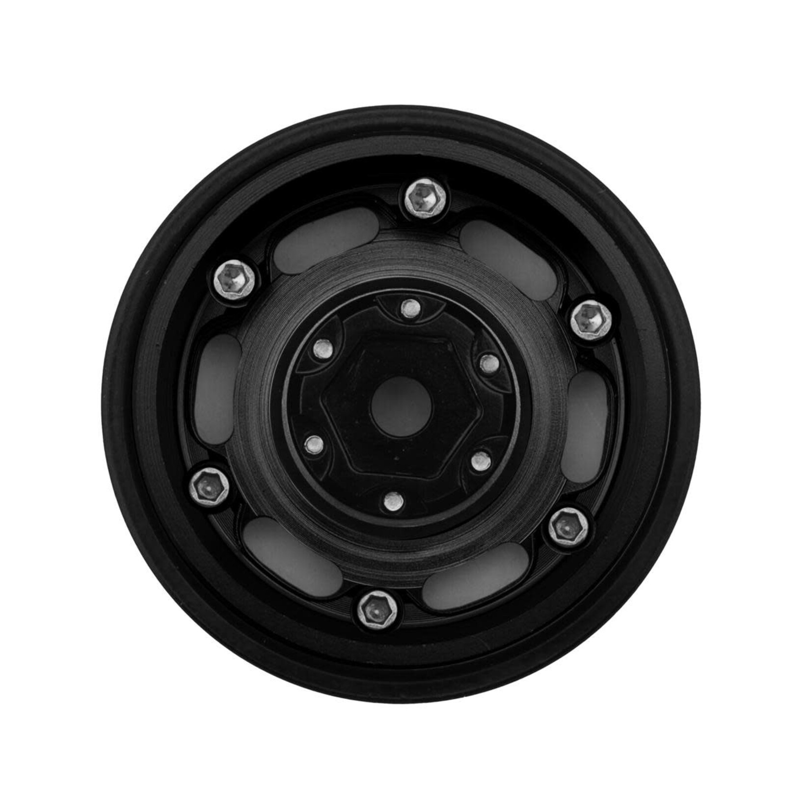 Treal #X003GZ9MUL Treal Hobby Type E 1.0" 6-Slot Beadlock Wheels (Black) (4) (21.9g)