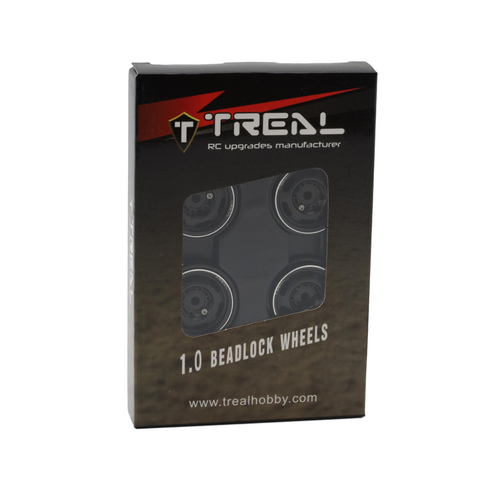 Treal #X003GZ9MUL Treal Hobby Type E 1.0" 6-Slot Beadlock Wheels (Black) (4) (21.9g)