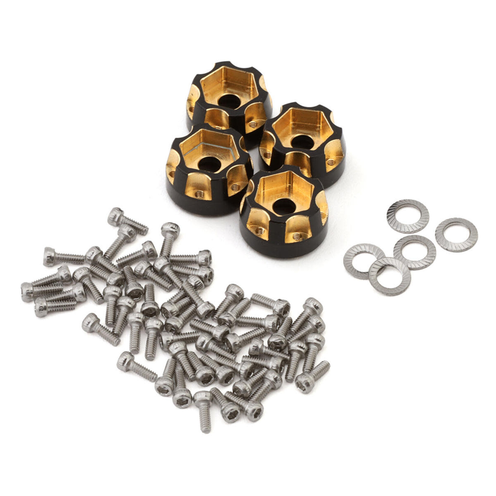 Treal #X003WX6O67 Treal Hobby Type C 1.0" 4-Slot Brass Beadlock Wheels (Bronze) (4) (50g)