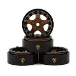 Treal #X002XB2X1T Treal Hobby Classic 5-Star 1.0" Beadlock Wheels (Black/Bronze) (4) (22.4g)