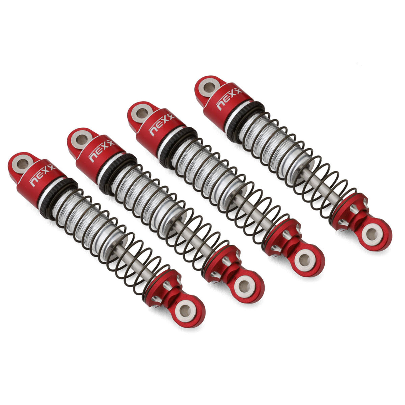 NEXX Racing #NX-401-R NEXX Racing 56mm Aluminum Threaded Oil-Filled Shocks (Red) (4) for Traxxas TRX-4M