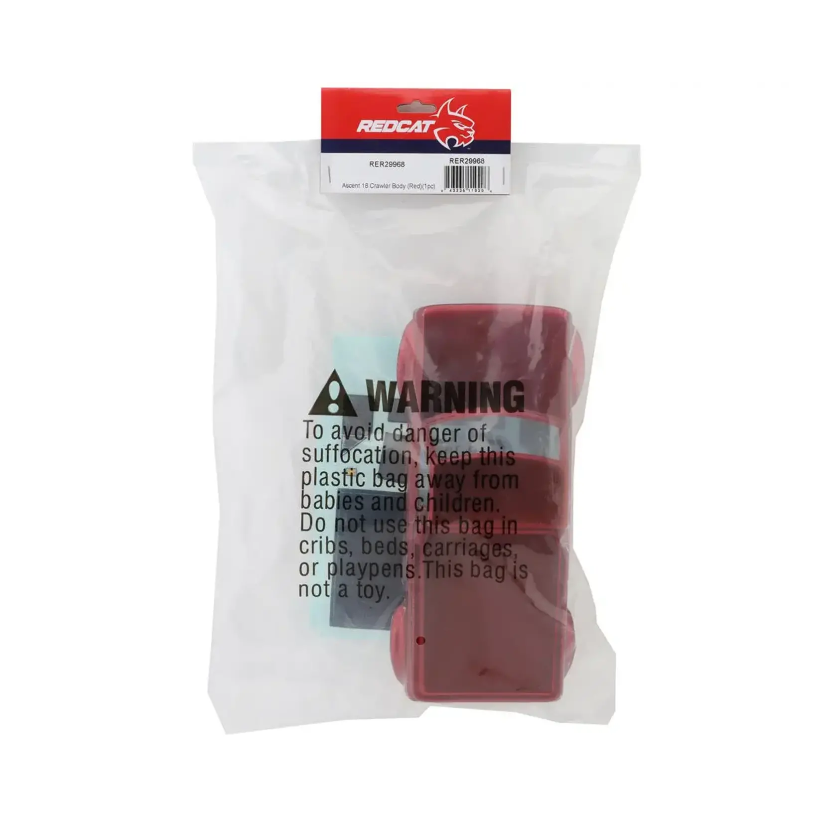 Redcat Racing #RER29968 Redcat Ascent-18 Micro Crawler Pre-Painted Body (Red)