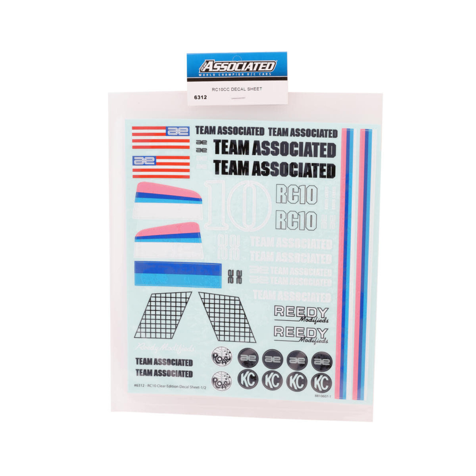 Team Associated #6312 Team Associated RC10CC Decal Sheets