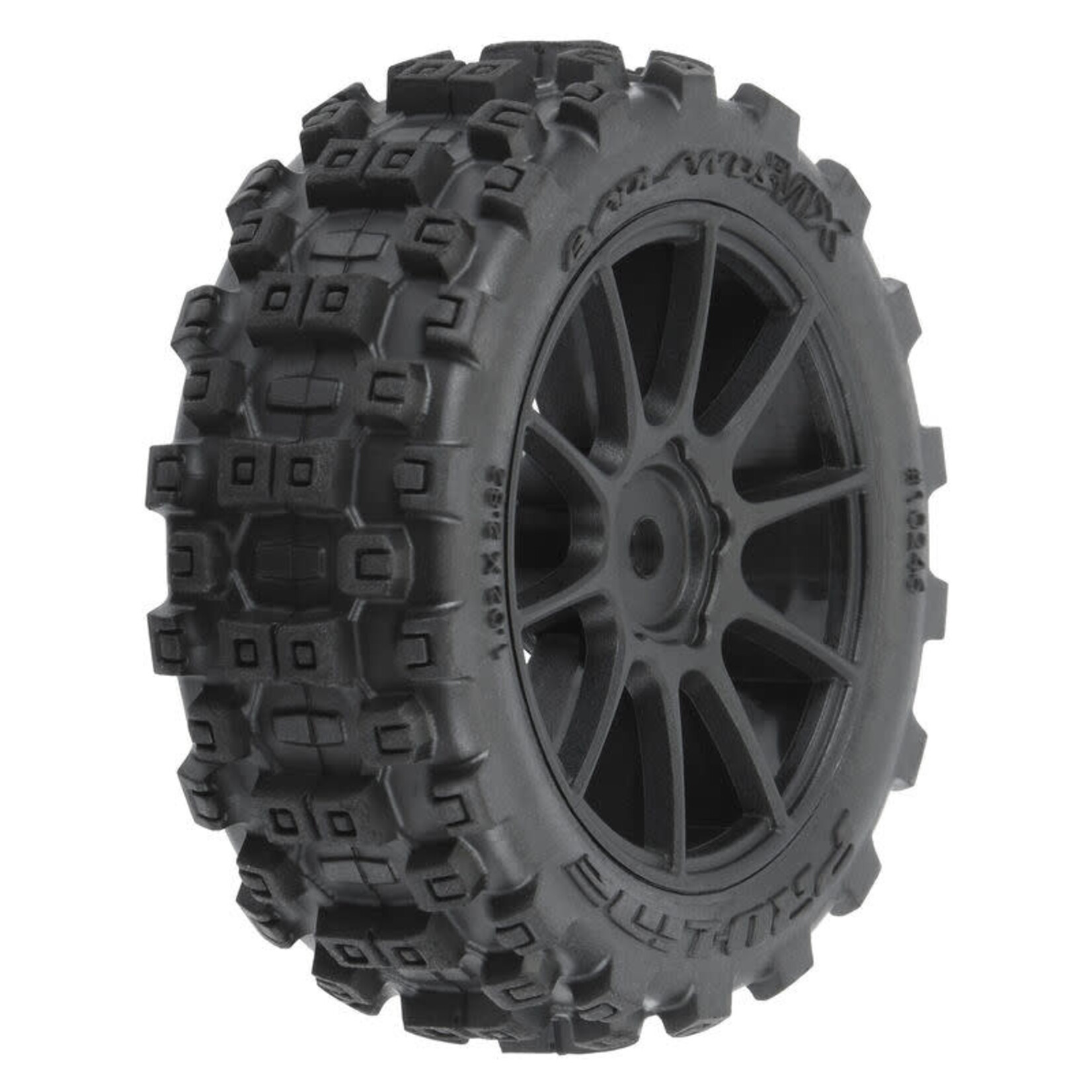 Pro-Line #PRO1024610 Pro-Line Badlands MX 1.9" Buggy Tires MTD Mach-10 Black Wheels: Typhon GROM