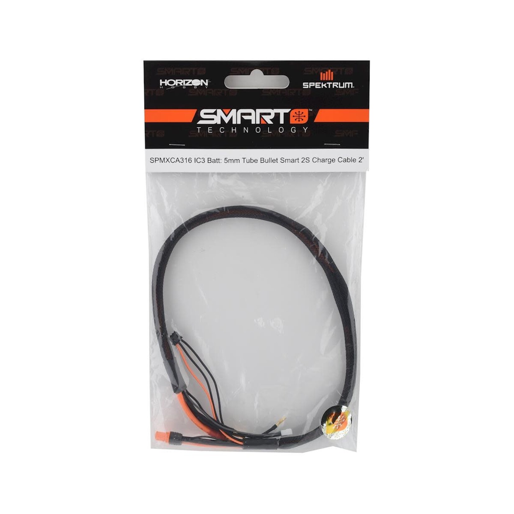 Spektrum #SPMXCA316 Spektrum RC IC3 Smart 2S Charge Lead w/5mm Bullets (24")