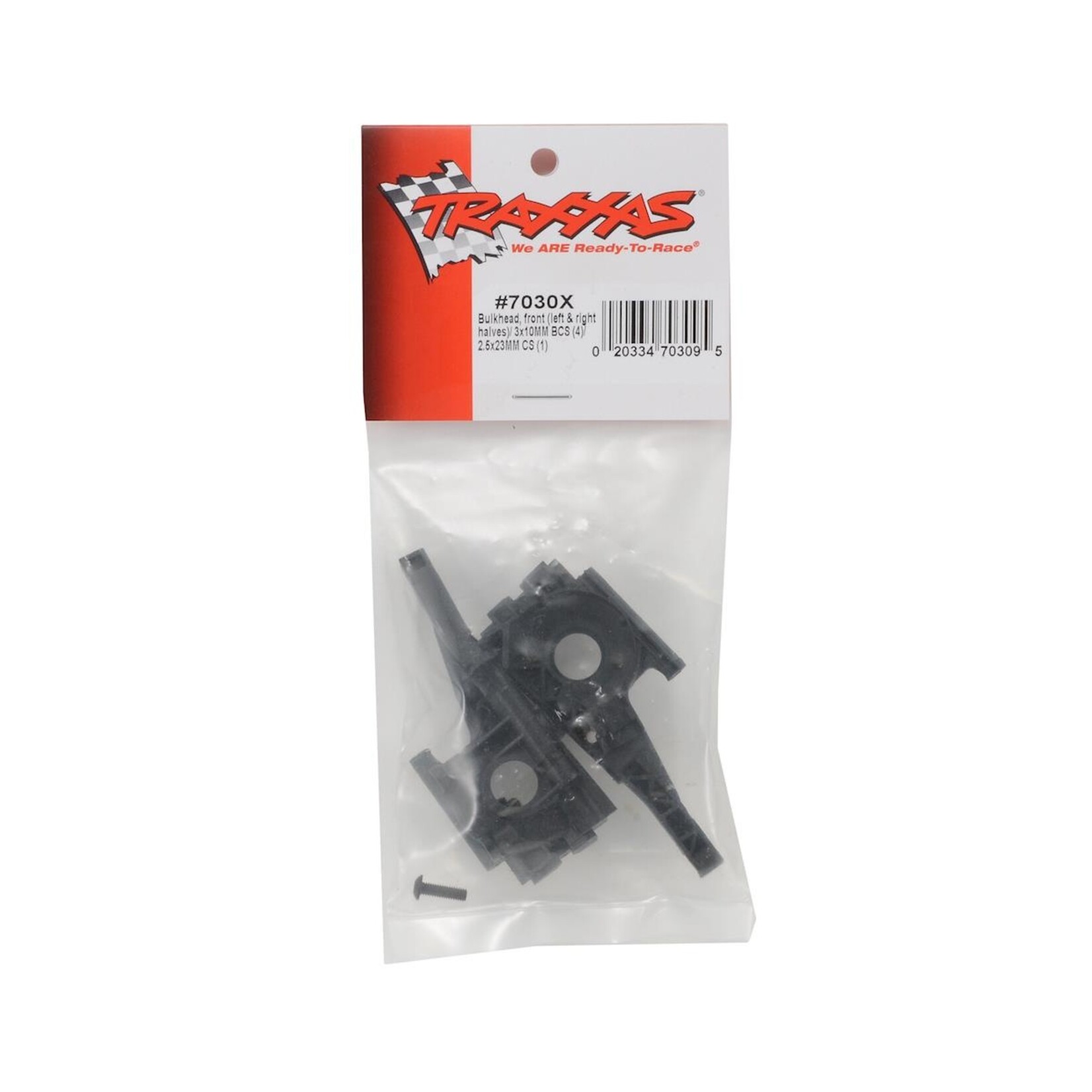 Traxxas #7030X Traxxas Front Bulkhead w/Hardware (Left & Right Halves)