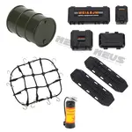 Meus Racing #HD0069-SCX24-D-BLACK Meus Racing Decoration Parts Plastic Oil Drum Luggage Traction Board Ramps Restoring Sand Ladder Luggage Net for 1/18 TRX4M & 1/24SCX24 - BLACK