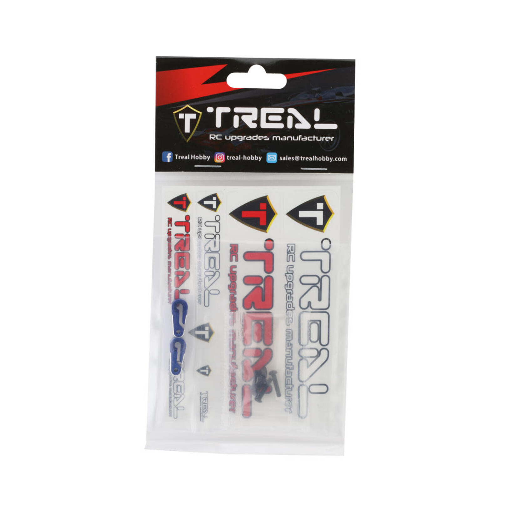 Treal #X003QX7KMP  Treal Hobby Aluminum Clamping Servo Horns for Traxxas TRX-4M (Blue) (2) (25T)