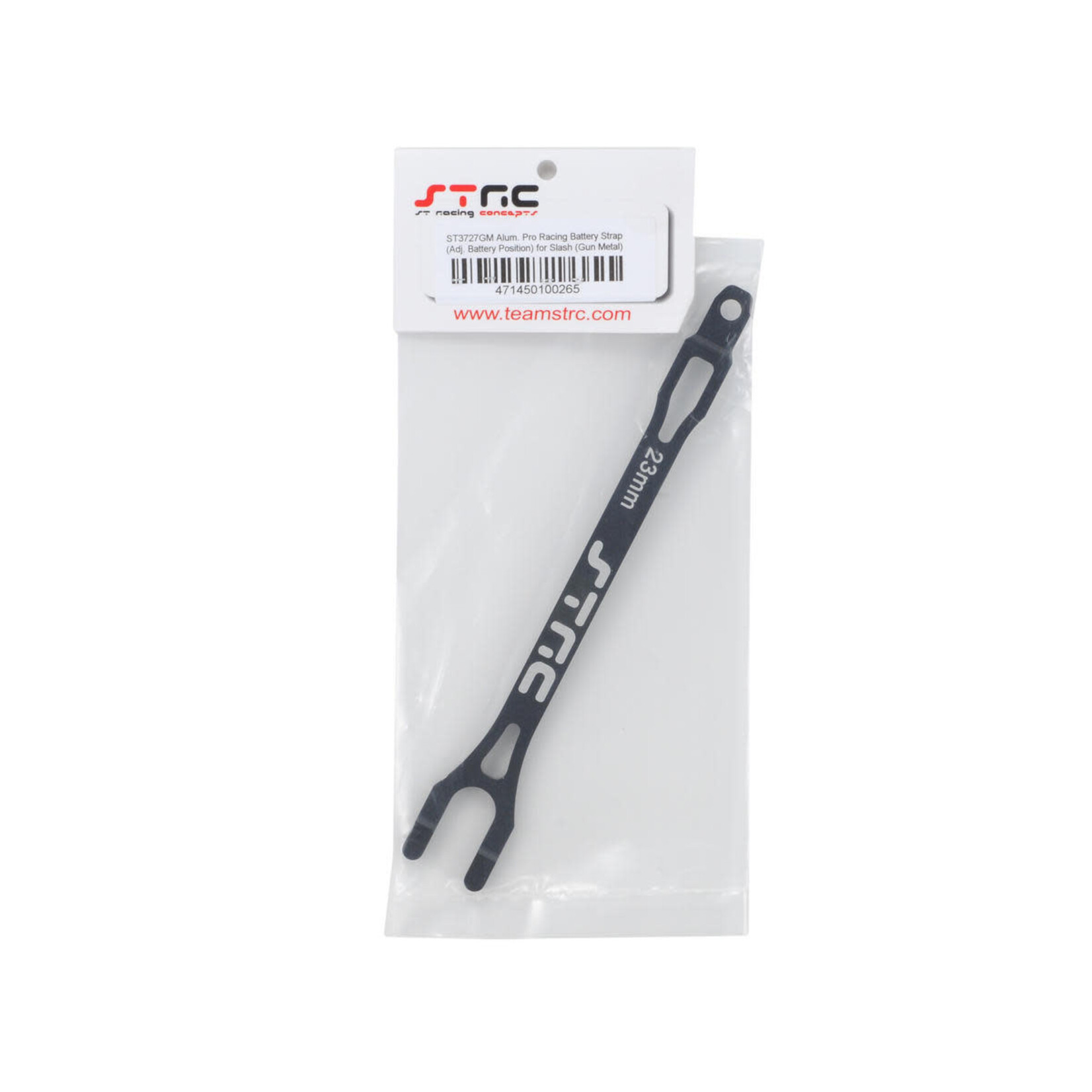 ST Racing Concepts #ST3727GM ST Racing Concepts Aluminum Battery Strap for Traxxas Slash (Gun Metal)