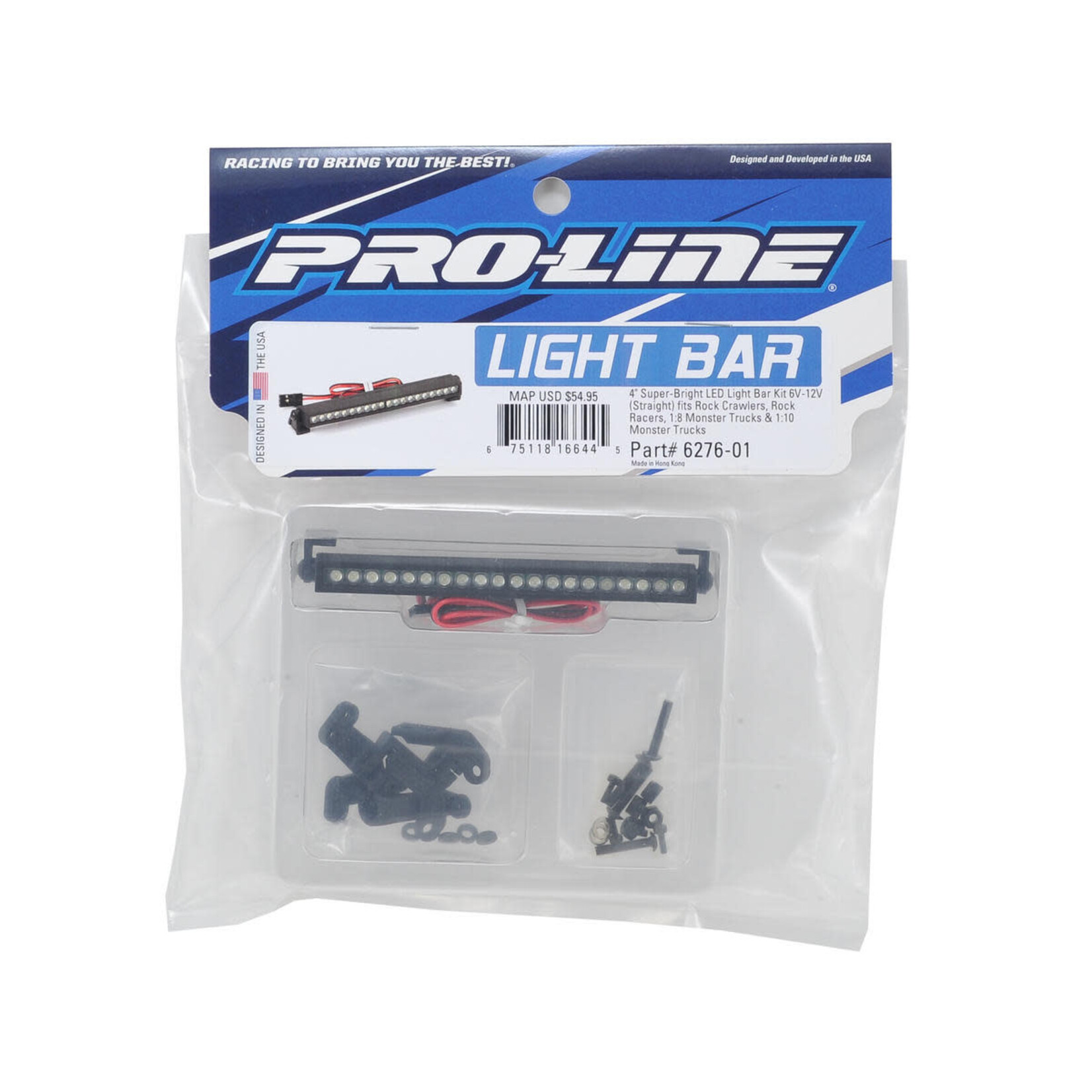 Pro-Line #6276-01 Pro-Line 4" Straight Super-Bright LED Light Bar Kit (6V-12V)