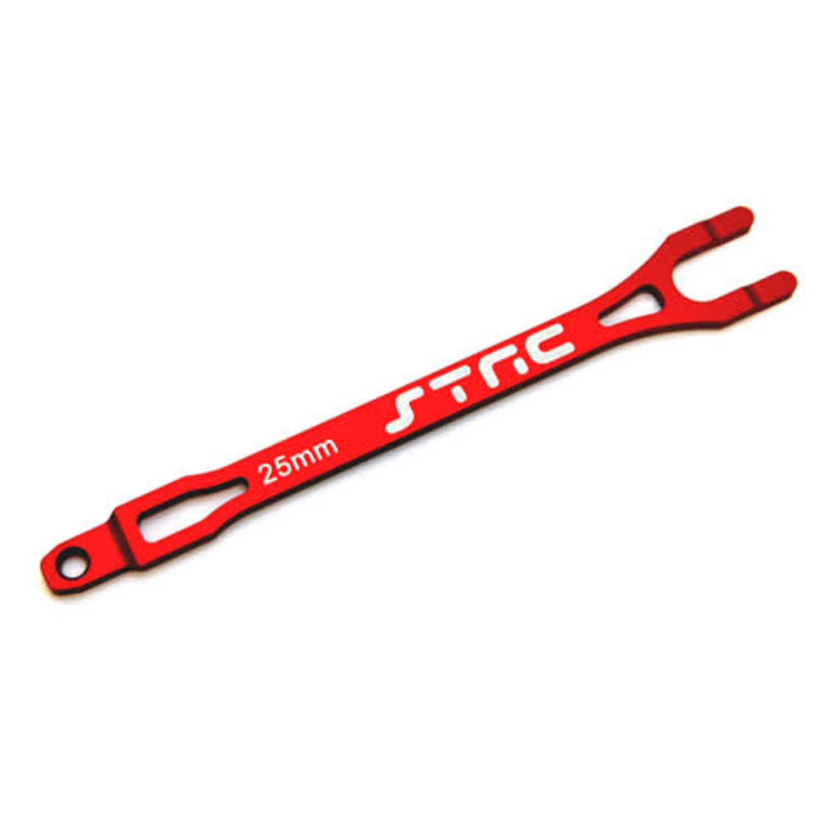 TEAMSTRC #SPTST3727R  Aluminum Pro Racing Battery Strap, Red, for Traxxas Slash