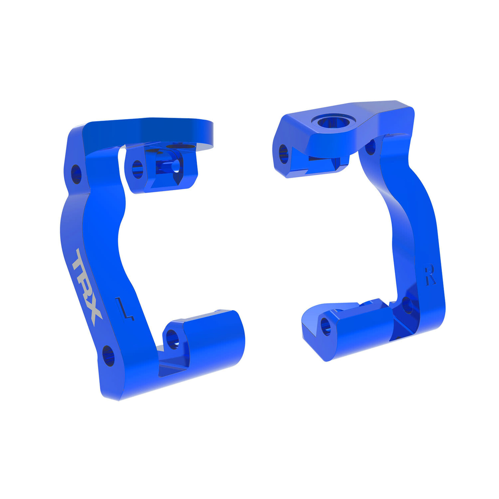 Traxxas #10733-BLUE Traxxas Caster Blocks Left and Right, Blue, Aluminum