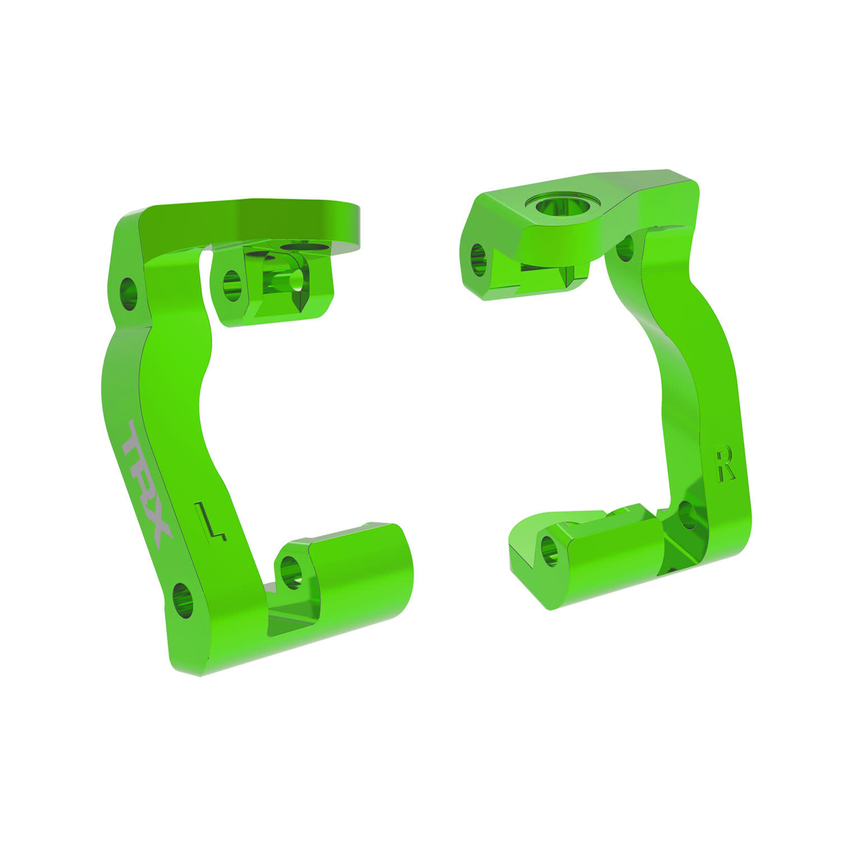 Traxxas #10733-GRN Traxxas Caster Blocks Left & Right, Green, Aluminum