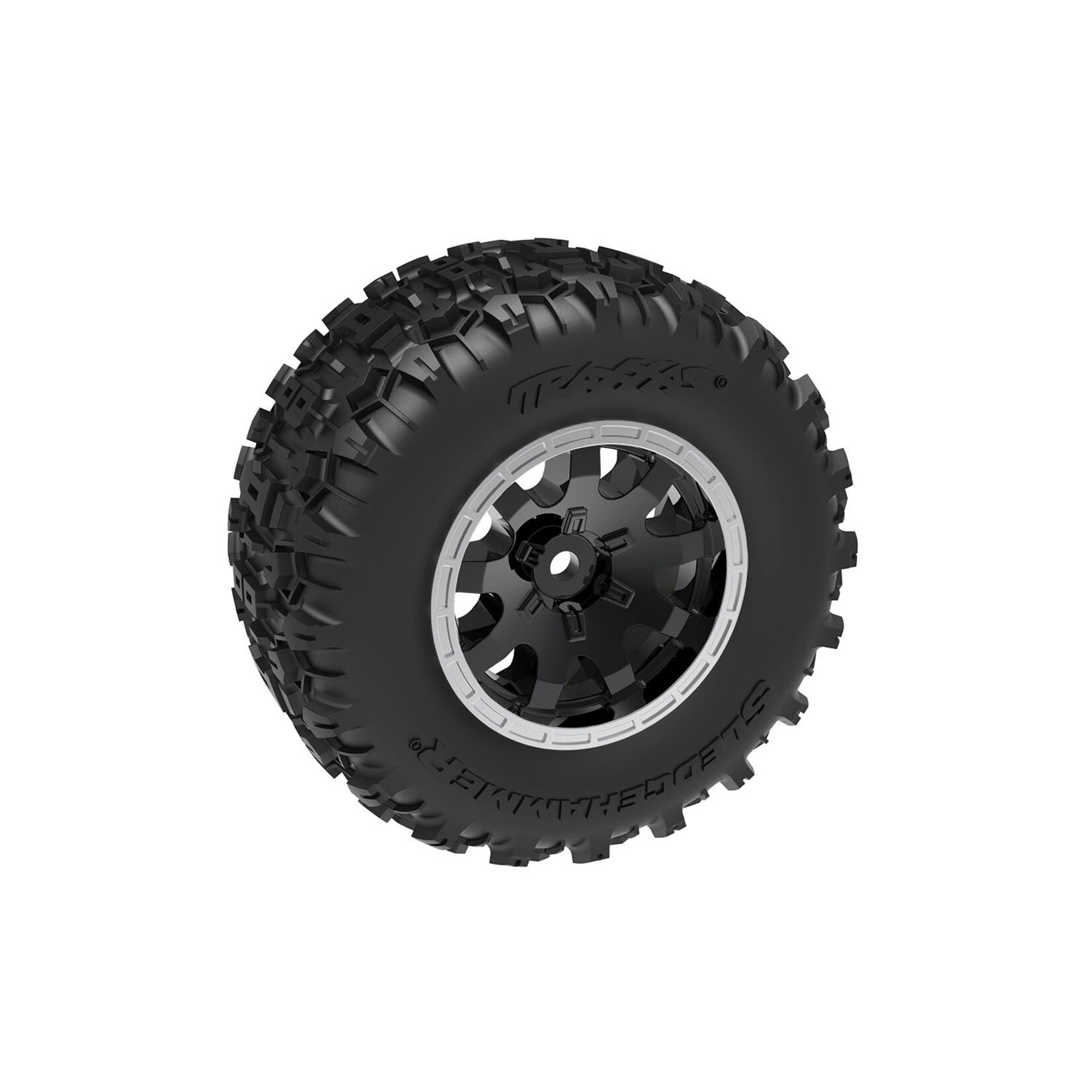 Traxxas #10770-STBLK Traxxas T&W Black STN Wheel & Sledgehammer Tire (2)